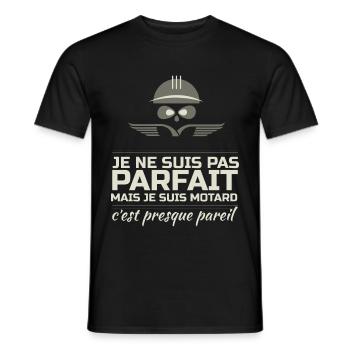 Motard parfait - T-shirt homme - noir - Devant - AI Model Male 178 light (178cm)