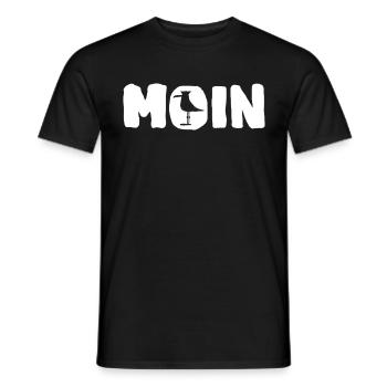 Moin Begrüßung Norddeutschland Super Geschenkidee - Männer T-Shirt - Schwarz - Vorne - AI Model Male 178 light (178cm)