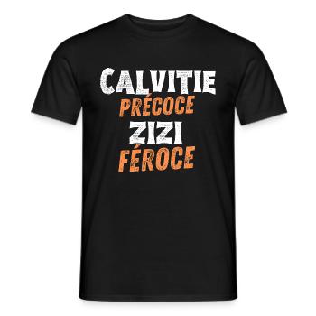 Humour Chauve calvitie precoce cadeau homme chauve - T-shirt homme - noir - Devant - AI Model Male 178 light (178cm)