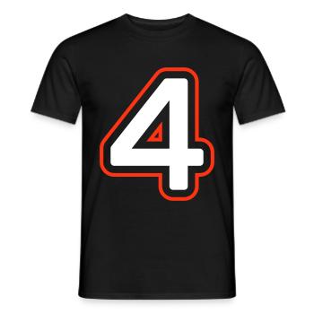 Symbole à 4 chiffres - T-shirt homme - noir - Devant - AI Model Male 178 light (178cm)
