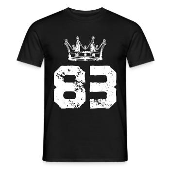 83 Couronne numérique - T-shirt homme - noir - Devant - AI Model Male 178 light (178cm)