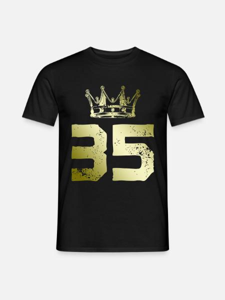 35 Couronne numérique - T-shirt homme - noir