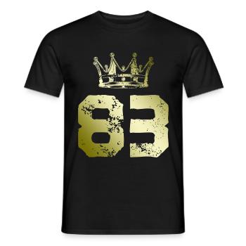 83 Couronne numérique - T-shirt homme - noir - Devant - AI Model Male 178 light (178cm)