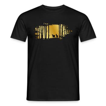 Waldmensch shinrin yoku Waldmeditation Waldläufer - Männer T-Shirt - Schwarz - Vorne - AI Model Male 178 light (178cm)