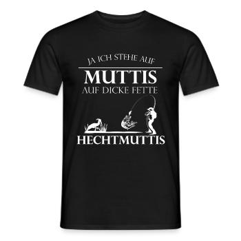 Hecht Angler - Männer T-Shirt - Schwarz - Vorne - AI Model Male 178 light (178cm)