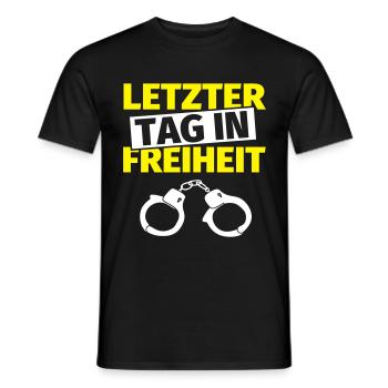 Junggesellenabschied Handschellen - Männer T-Shirt - Schwarz - Vorne - AI Model Male 178 light (178cm)