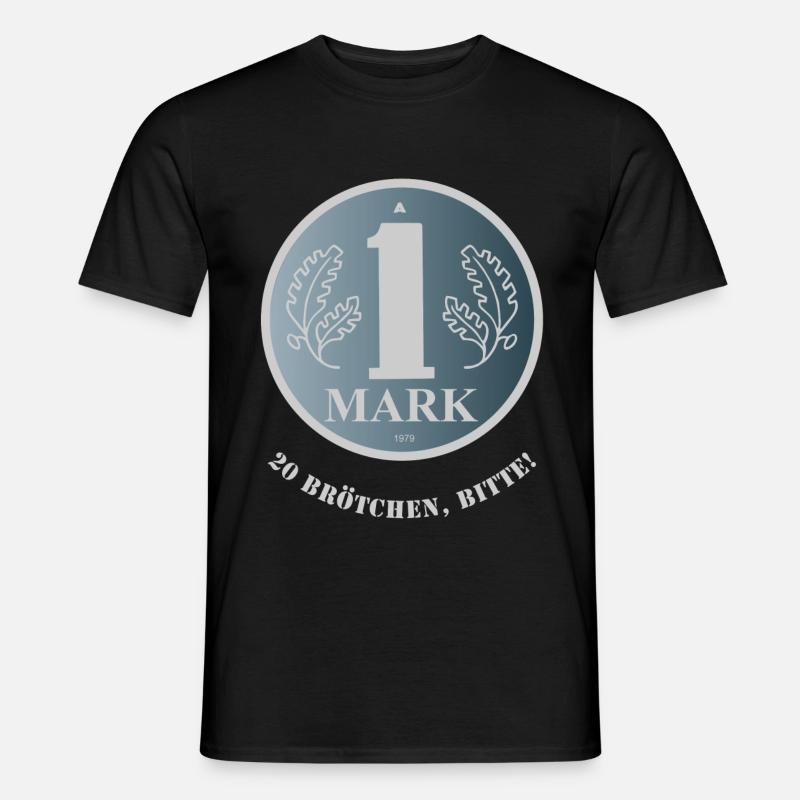 DDR-Mark (20-Brötchen-Edition) - Männer T-Shirt - Schwarz