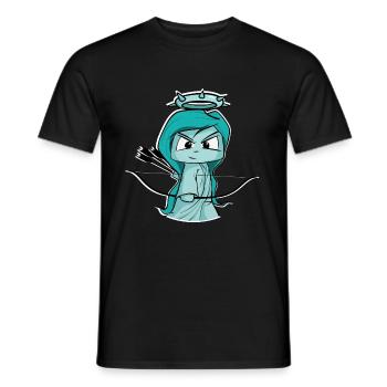 douce statue de la Liberté, archer, tir à l’arc - T-shirt homme - noir - Devant - AI Model Male 178 light (178cm)