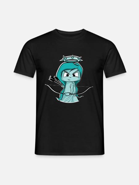 douce statue de la Liberté, archer, tir à l’arc - T-shirt homme - noir