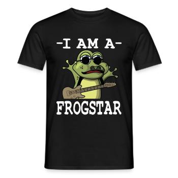 Je suis un Frogstar Frog Pun - T-shirt homme - noir - Devant - AI Model Male 178 light (178cm)