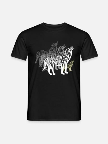 Wolfmond Rudder Wolf Moon - Men's T-Shirt - black