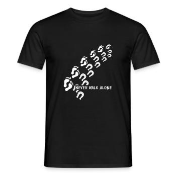 never walk alone horse - Men's T-Shirt - black - Front - AI Model Male 178 light (178cm)