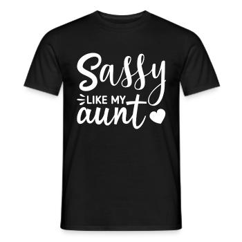 Sassy Like My Aunt, Cute Matching Auntie Niece Gif - Männer T-Shirt - Schwarz - Vorne - AI Model Male 178 light (178cm)