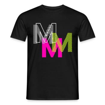 M Buchstabe - Männer T-Shirt - Schwarz - Vorne - AI Model Male 178 light (178cm)