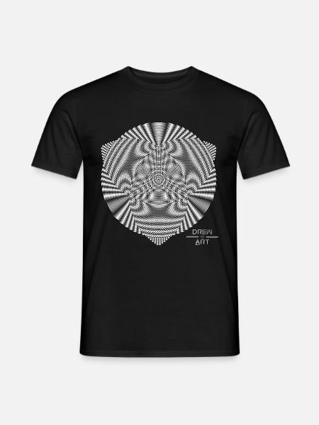 Techno / Crop Circle / DREW ART - Männer T-Shirt - Schwarz