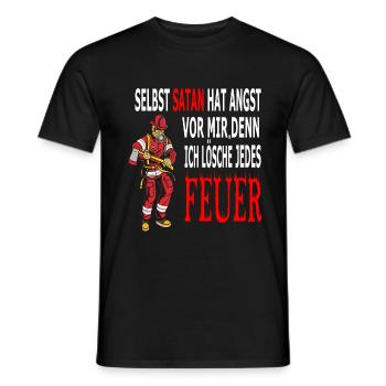 Les pompiers sort Drôle - T-shirt homme - noir - Devant - AI Model Male 178 light (178cm)