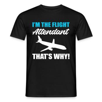 The Flight Attendant Stewardess Gift - Men's T-Shirt - black - Front - AI Model Male 178 light (178cm)