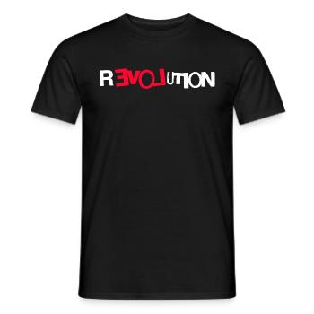 Love - Revolution - Männer T-Shirt - Schwarz - Vorne - AI Model Male 178 light (178cm)