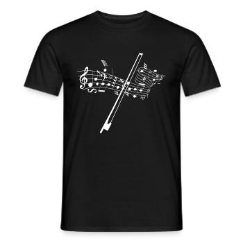 Music Notes Violin Violinist Musician Music Gift - Men's T-Shirt - black - Front - AI Model Male 178 light (178cm)
