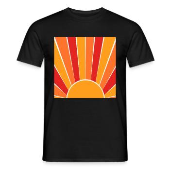 Colorful Sunrise Early Riser Poison - Men's T-Shirt - black - Front - AI Model Male 178 light (178cm)