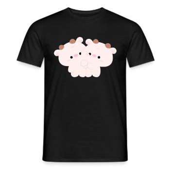 Couple de vaches - T-shirt homme - noir - Devant - AI Model Male 178 light (178cm)