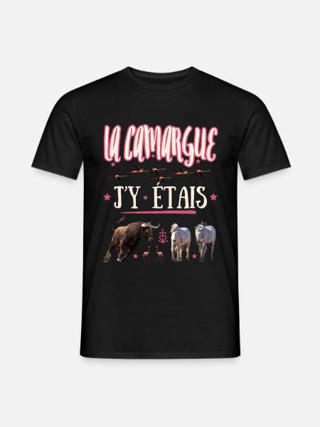 LA CAMARGUE J'Y ETAIS - T-shirt homme - noir