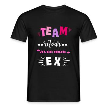 Team Retour avec Mon Ex - T-shirt homme - noir - Devant - AI Model Male 178 light (178cm)