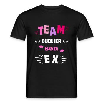 Team Oublier Son Ex Copain - T-shirt homme - noir - Devant - AI Model Male 178 light (178cm)
