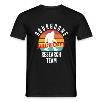 BOURGOGNE BIGFOOT RESEARCH TEAM - T-shirt homme - noir - Devant - AI Model Male 178 light (178cm)