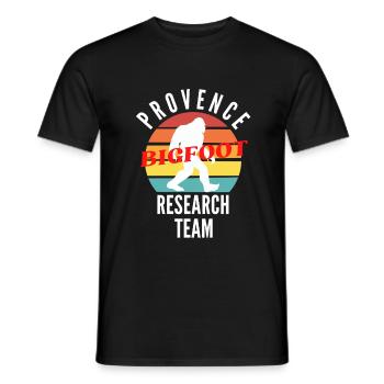 PROVENCE BIGFOOT RESEARCH TEAM - T-shirt homme - noir - Devant - AI Model Male 178 light (178cm)