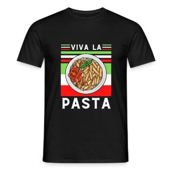 Vives les Pâtes Italiennes - T-shirt homme - noir - Devant - AI Model Male 178 light (178cm)
