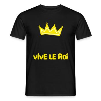 Prenom Vive Le Roi Personnalisable - T-shirt homme - noir - Devant - AI Model Male 178 light (178cm)