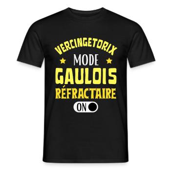 Mode Gaulois Réfractaire Activé - T-shirt homme - noir - Devant - AI Model Male 178 light (178cm)