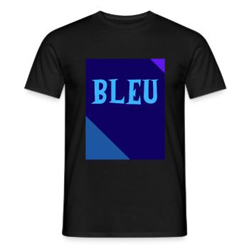 BLEU Tableau Rectangle Triangles - T-shirt homme - noir - Devant - AI Model Male 178 light (178cm)