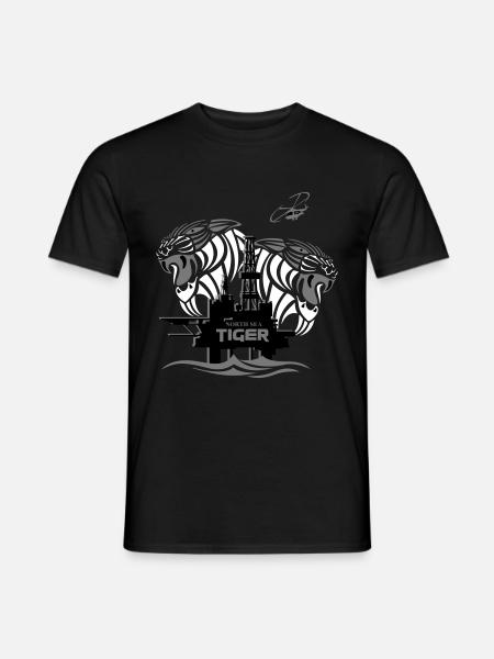 North Sea Tiger Oil Rig North Sea Aberdeen. - Men's T-Shirt - black