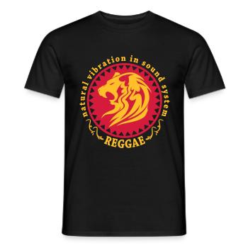 natural vibration in sound system reggae - T-shirt homme - noir - Devant - AI Model Male 178 light (178cm)