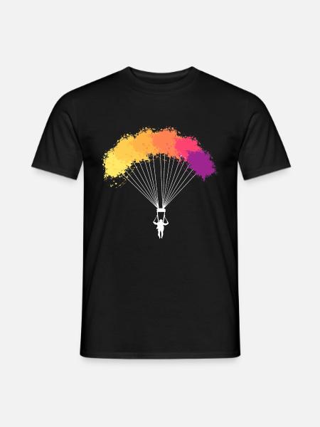 Cadeau de parapente parapente coloré - T-shirt homme - noir