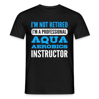 Aqua -Aerobics -Instructor Swimmer Gift - Men's T-Shirt - black - Front - AI Model Male 178 light (178cm)