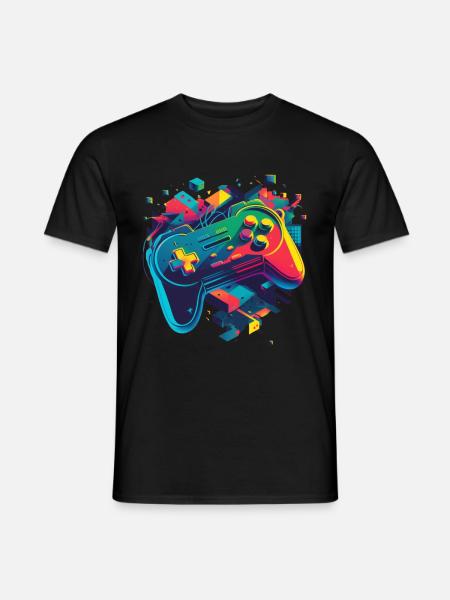 Retro Konsole - Männer T-Shirt - Schwarz