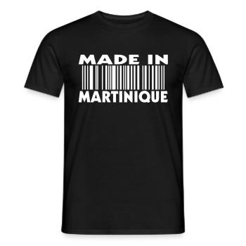 made in MARTINIQUE (1c) - T-shirt homme - noir - Devant - AI Model Male 178 light (178cm)