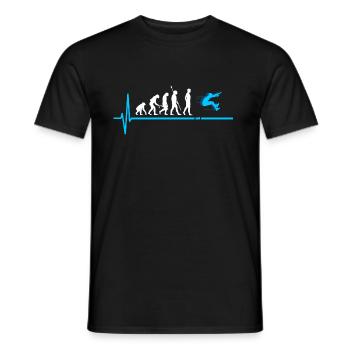 Long Jump Evolution Athletics - Men's T-Shirt - black - Front - AI Model Male 178 light (178cm)