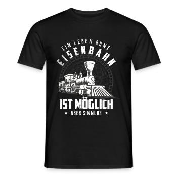 Zug - Männer T-Shirt - Schwarz - Vorne - AI Model Male 178 light (178cm)