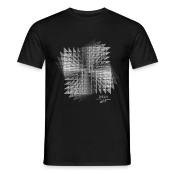 Techno / Illusion / DREW ART - Männer T-Shirt - Schwarz - Vorne - AI Model Male 178 light (178cm)