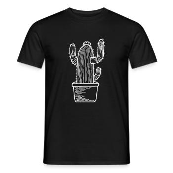 Cactus cactus cadeau plante épineuse du désert - T-shirt homme - noir - Devant - AI Model Male 178 light (178cm)