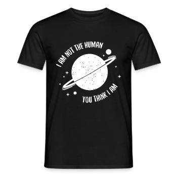 Space Planet Gift L'astronaute De Saturne Ufo Moon - T-shirt homme - noir - Devant - AI Model Male 178 light (178cm)