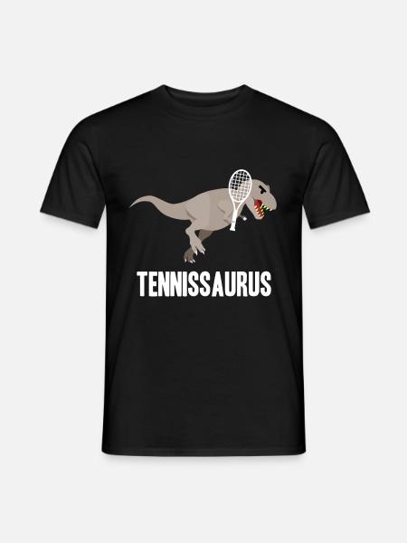 Dinosaur Tennis T-Rex Gift Idea - Men's T-Shirt - black