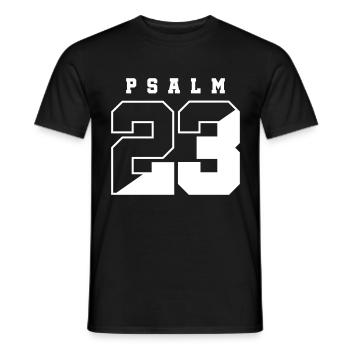 Bible Pslam 23 - Men's T-Shirt - black - Front - AI Model Male 178 light (178cm)