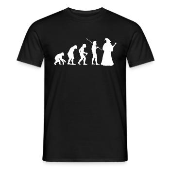 Role Playing Wizard Magician Class RPG Evolution - Men's T-Shirt - black - Front - AI Model Male 178 light (178cm)