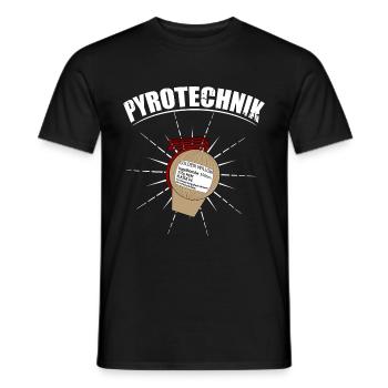 Pyrotechnik Feuerwerk Shell - Männer T-Shirt - Schwarz - Vorne - AI Model Male 178 light (178cm)