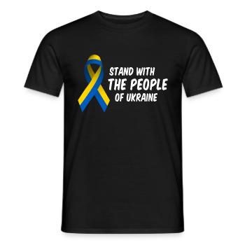 Je soutiens l’Ukraine - T-shirt homme - noir - Devant - AI Model Male 178 light (178cm)